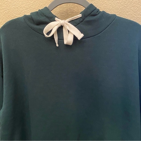 SKY AND SPARROW Women Dark Sage Green Hoodie Sweater Size Large - Picture 3 of 6